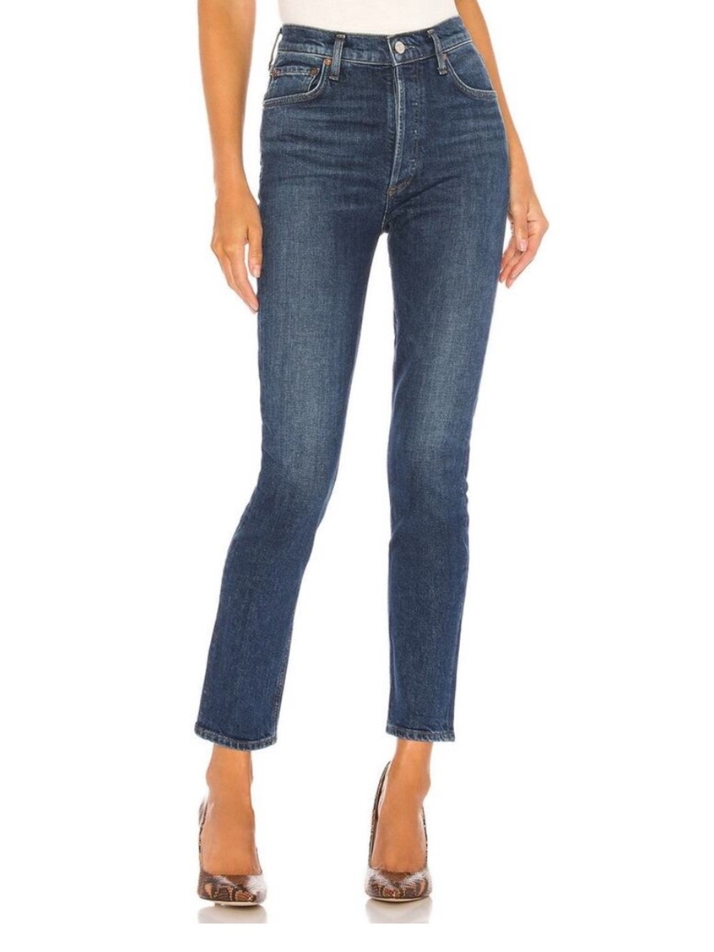 AGOLDE JEANS | Nico High Waist Slim Fit  5 Button in Fixation